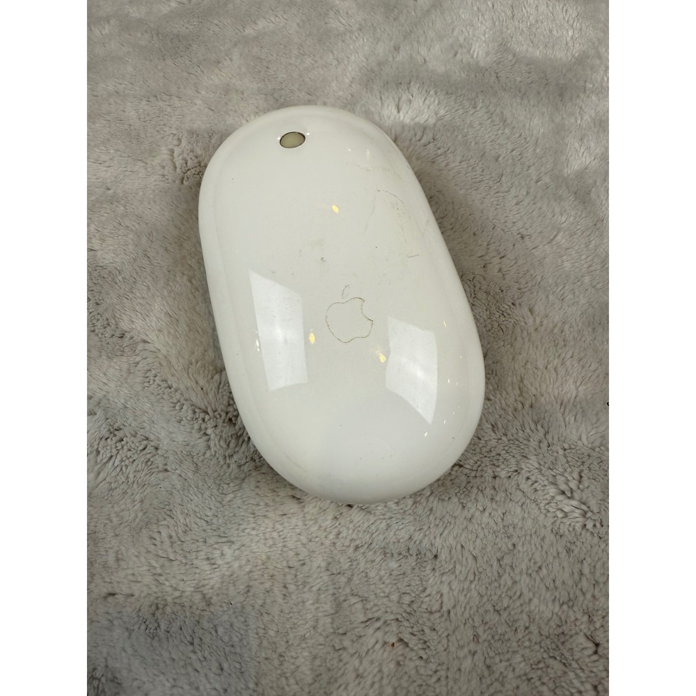 Apple Wireless Mighty Mouse Model A1197 White Bluetooth Optical Mouse MB111LL/A